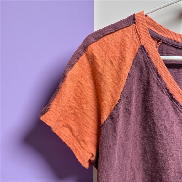 Plum & Peach Dream Crop Short Sleeve Tshirt β NWOT Juniors XXL! ππ - Picture 3 of 5